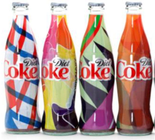 Diet Coke bottles printed with HP Mosaic